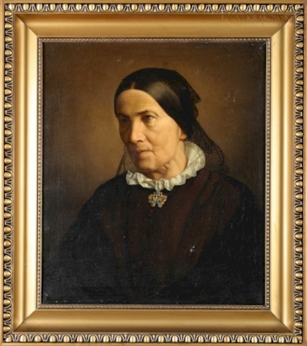 Autor nieznany Portret kobiety w koronkowym welonie