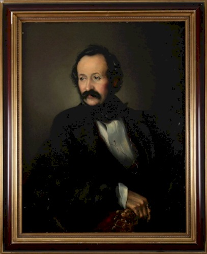 BORATYŃSKI (XIX w.) Portret mężczyzny ze szmaragdowym sygnetem