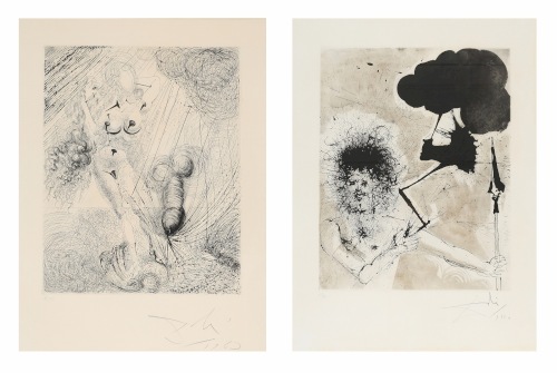 DALI Salvador "Narodziny Afrodyty" (1963/1965) oraz "Zeus" (1964) z cyklu "Mitologia" (zestaw dwóch prac)