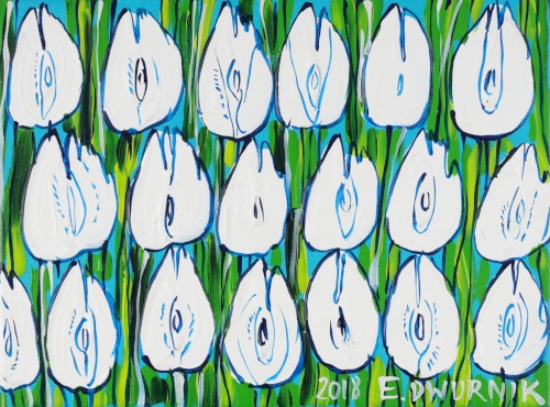 DWURNIK Edward Białe tulipany (2018)
