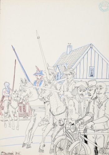 DWURNIK Edward Pogwarki (1970) z cyklu "W cieniu budowli"