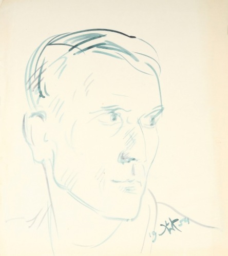 HOFMAN Wlastimil Studium twarzy mężczyzny (1954)