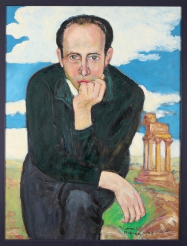 HOFMAN Wlastimil Zamyślenie - portret Wacława z antycznymi ruinami w tle (1968)