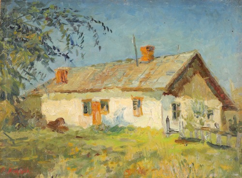 NICKISCH Alfred Pejzaż z chatą - wyspa Sylt