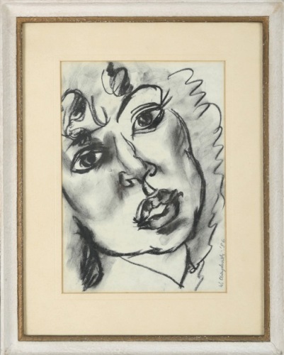 OBRZYDOWSKI Wiesław Portret kobiety z grzywką (1986)