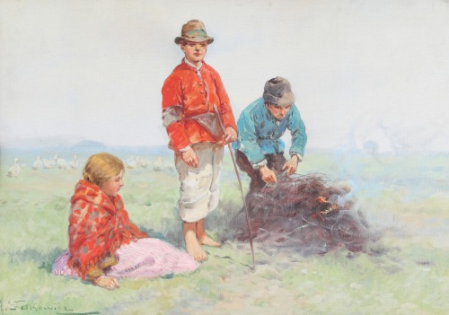 SETKOWICZ Adam Przy ognisku