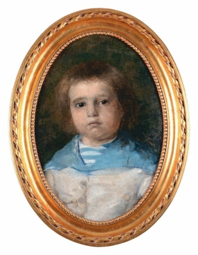 WYCZÓŁKOWSKI Leon Portret Juliana Dobrzańskiego w wieku dziecięcym (1879/1880)