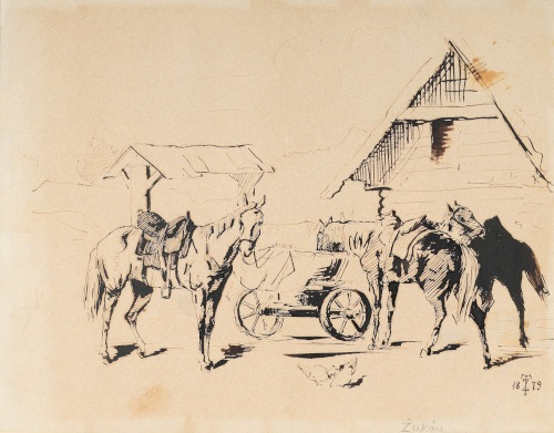 ZALESKI Teofil (Zalewski) Konie (1879)