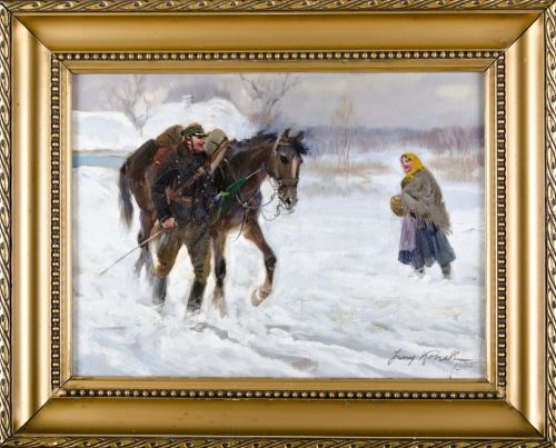 Lot 11, Jerzy Kossak, <i>Spotkanie</i>